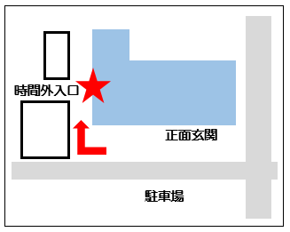 時間外入口の地図