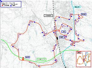 東西ルートの地図画像