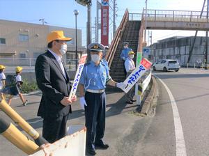 夏の安全安心町民運動の様子