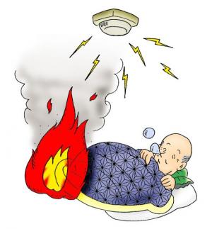 住宅用火災警報器のイラスト