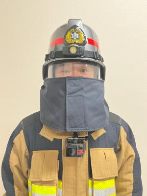 災害撮影用電子機器の装着モデル